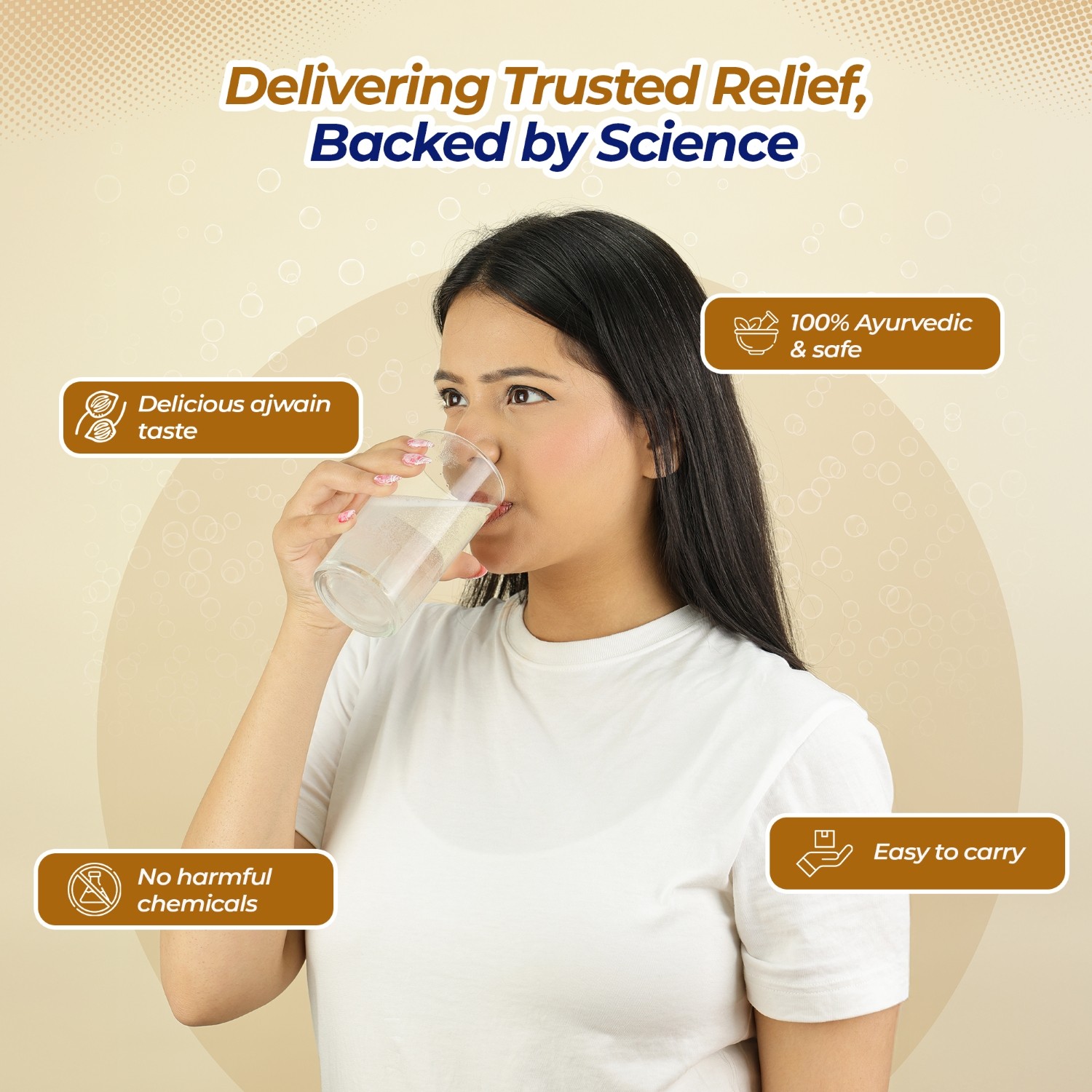 Dynacid ajwain sachet easy to carry  no chemicals