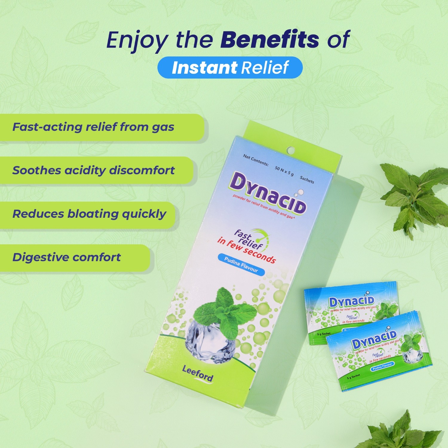 Dynacid pudina sachet all benefits
