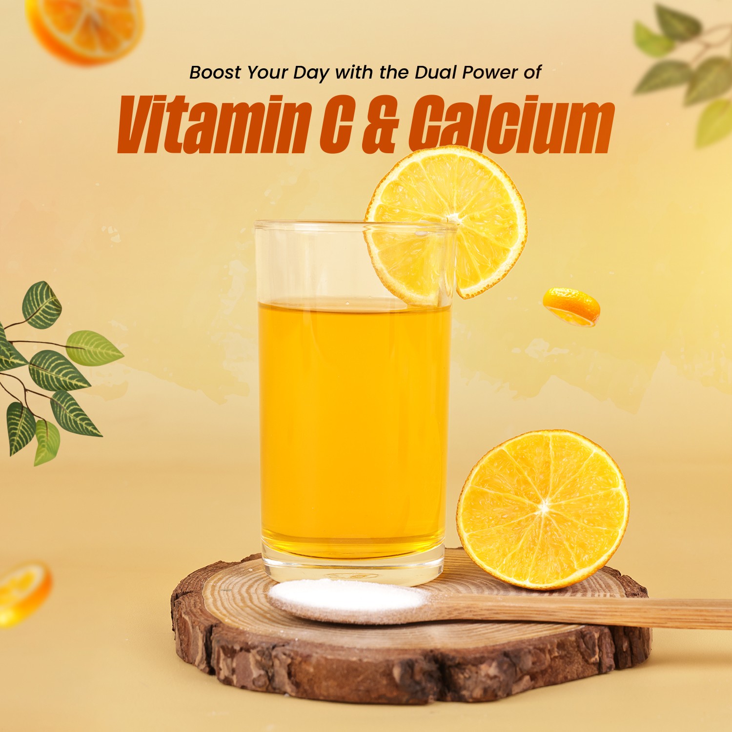 Rock on glucose-c orange with vitamin c and calcium