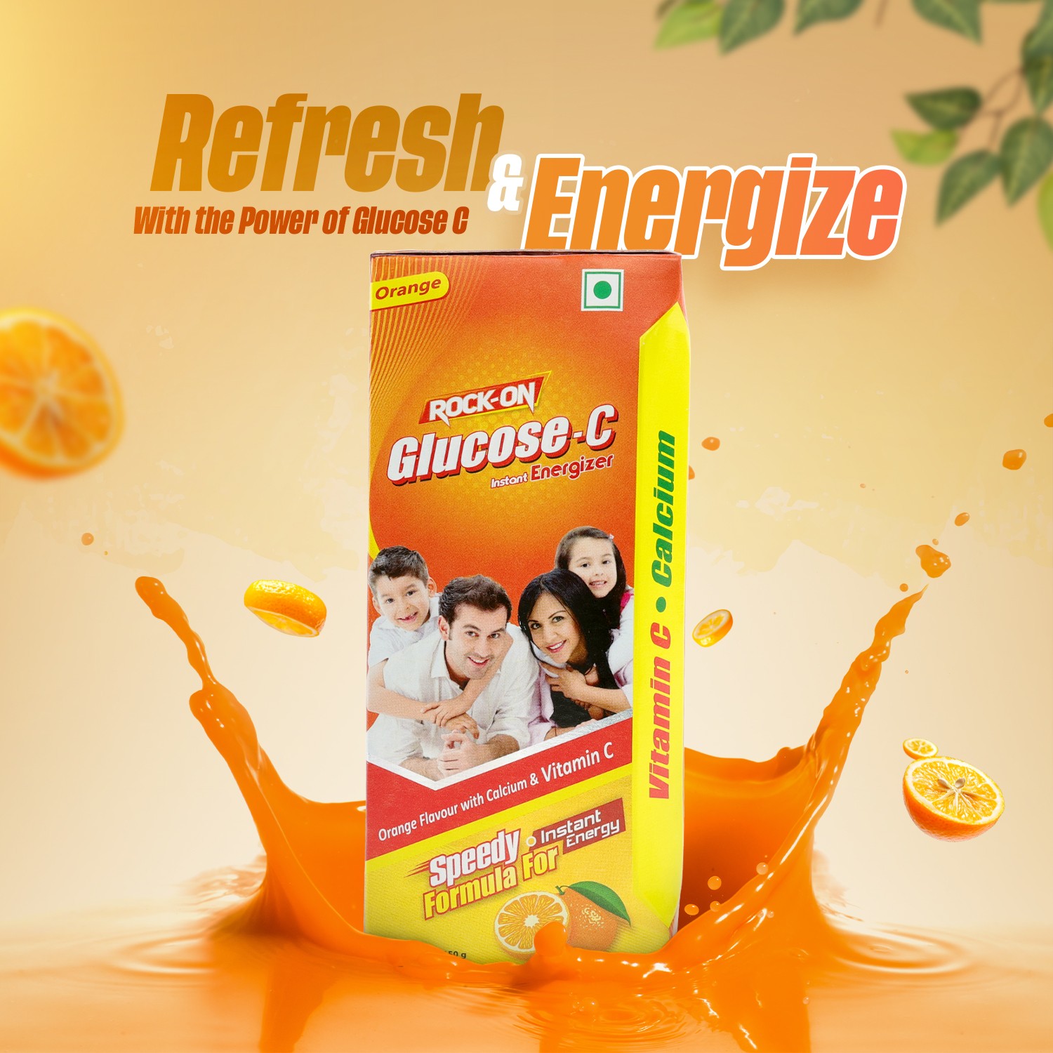Rock on glucose-c orange refresh and energetize