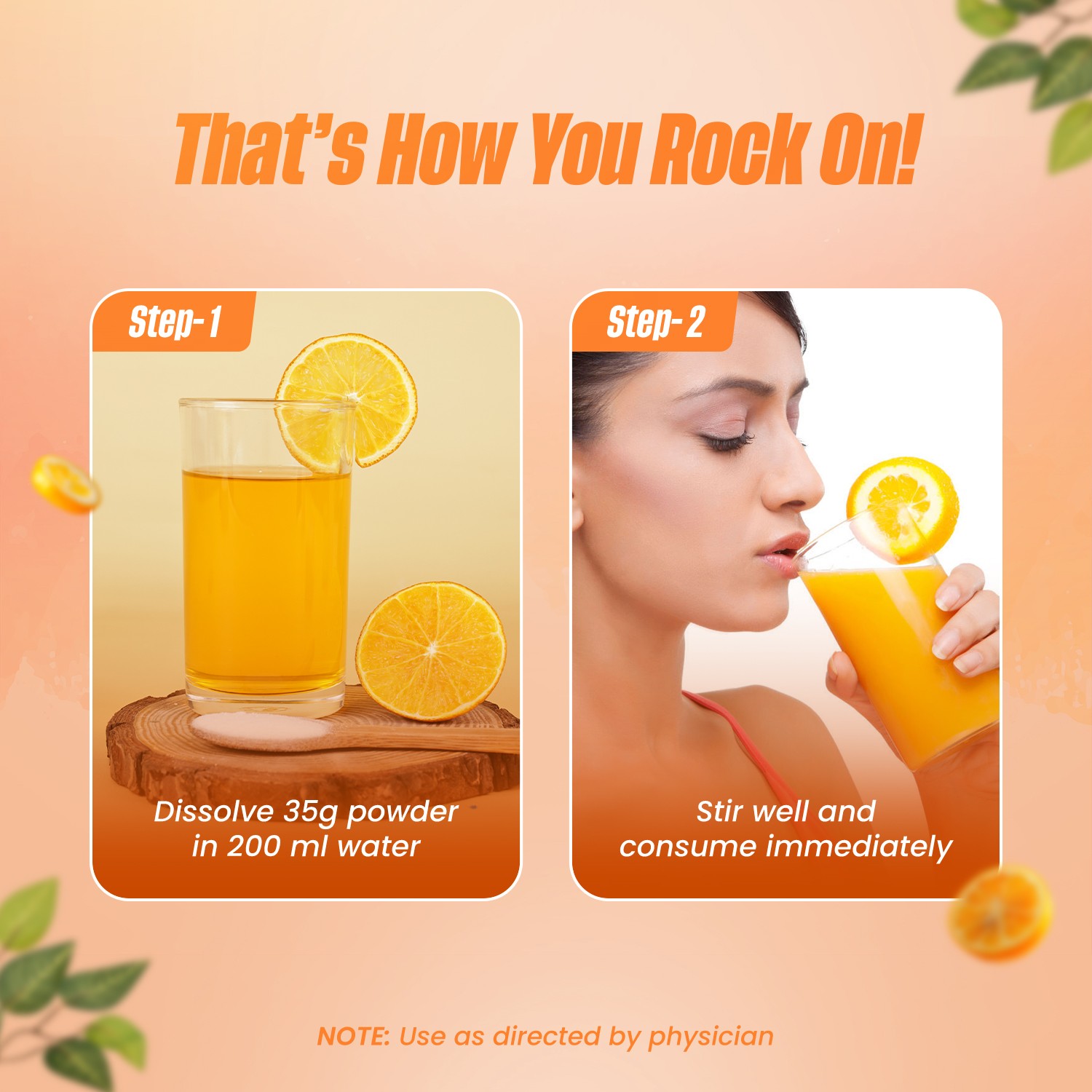 rock on glucose-c orange how to consume guide