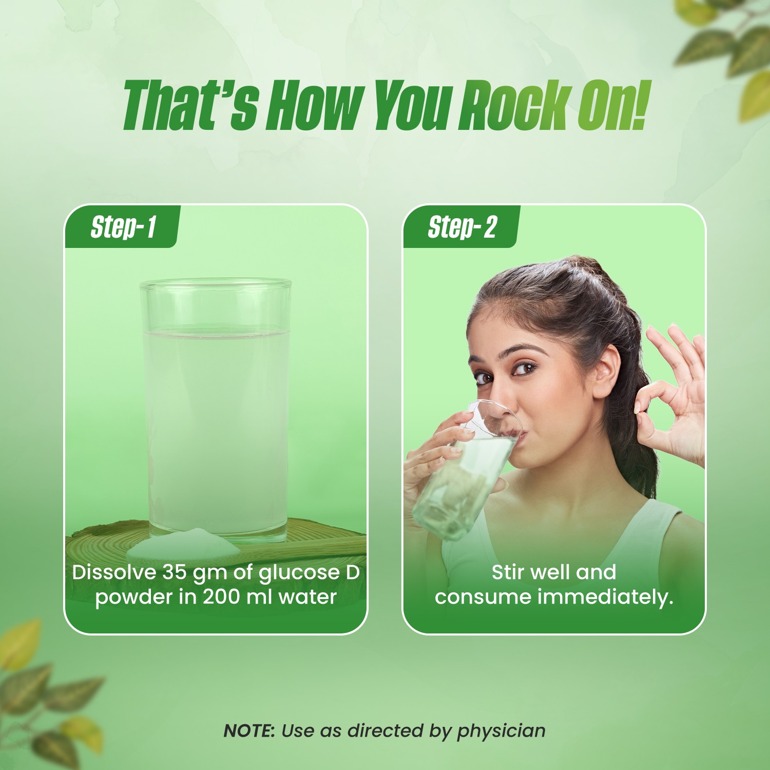 Rock on glucose-d regular how to use guide