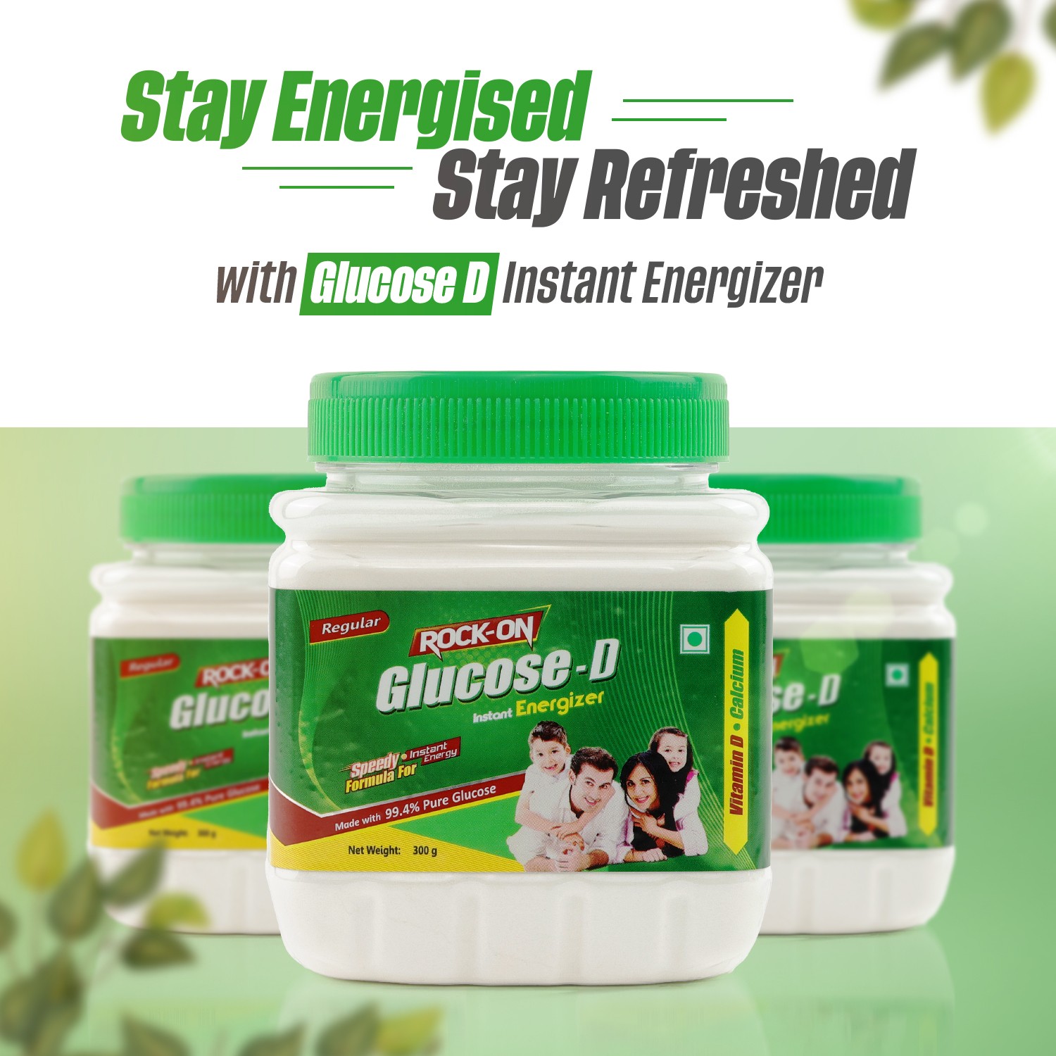 Rock on glucose-d regular stay energised and refreshed