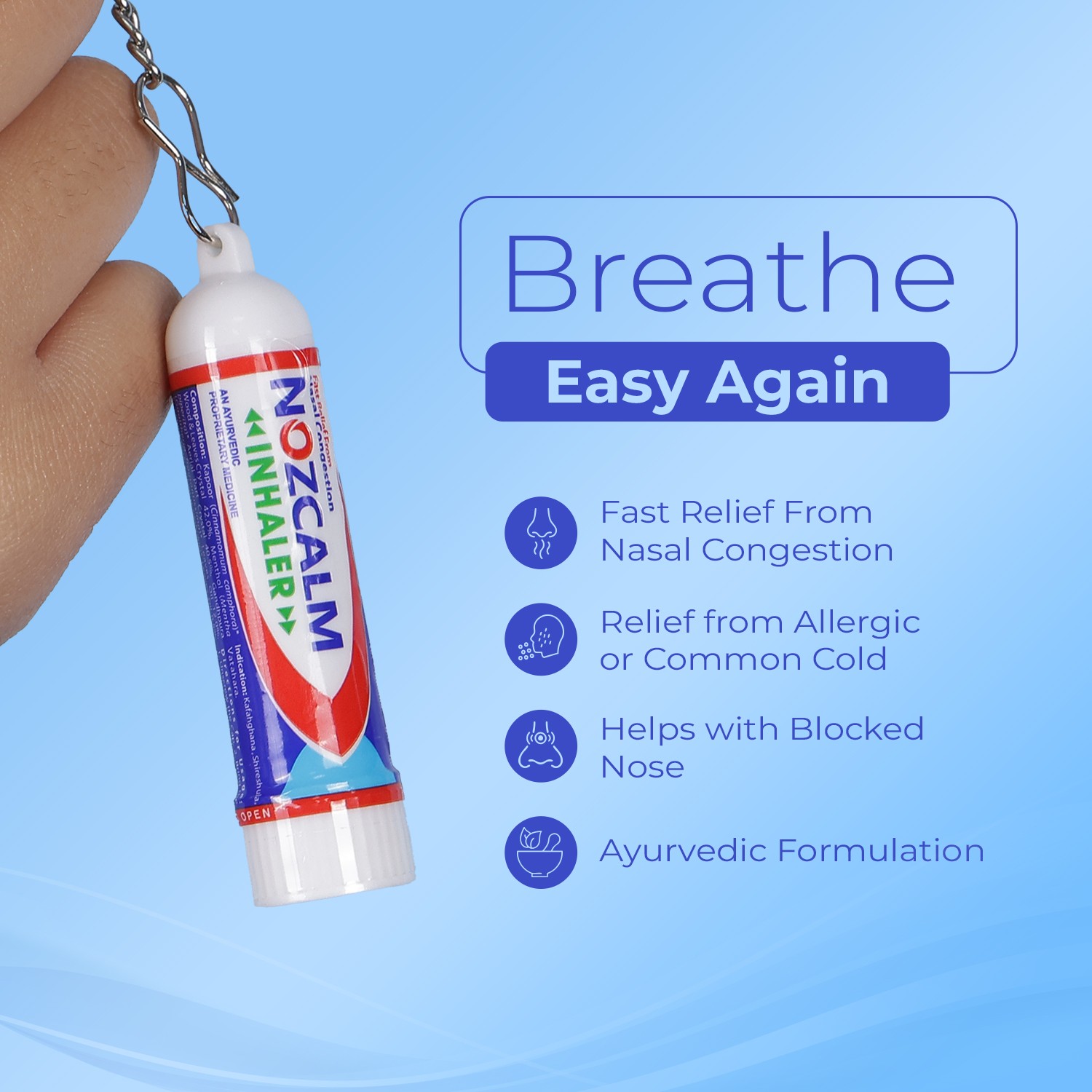 Nozcalm inhaler key benefits