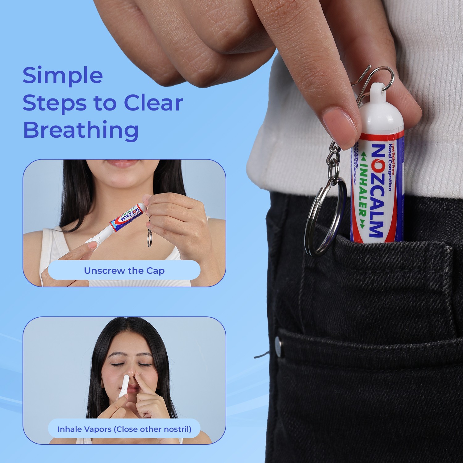 Nozcalm inhaler simple steps to use