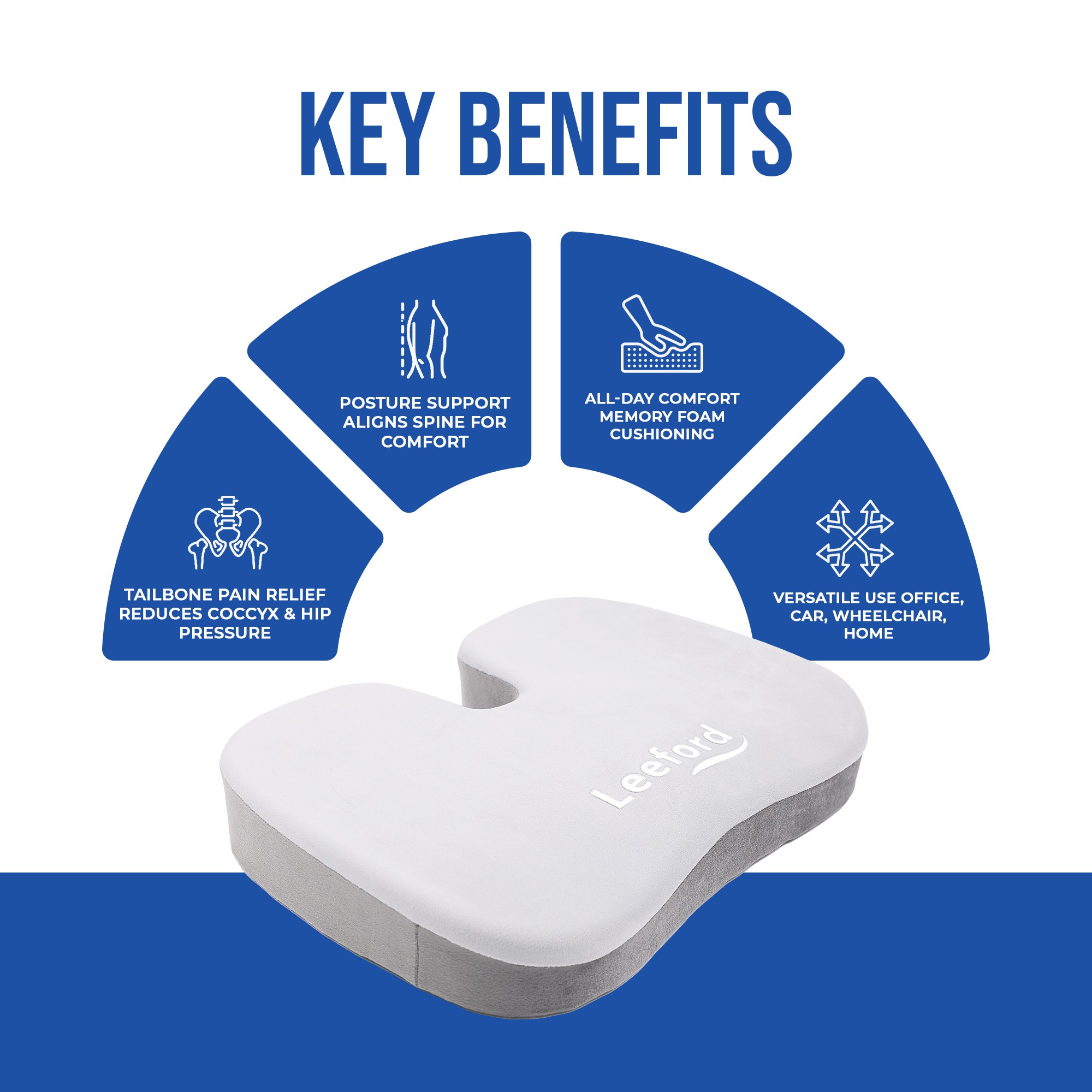 Leeford coccyx seat cushion key benefits