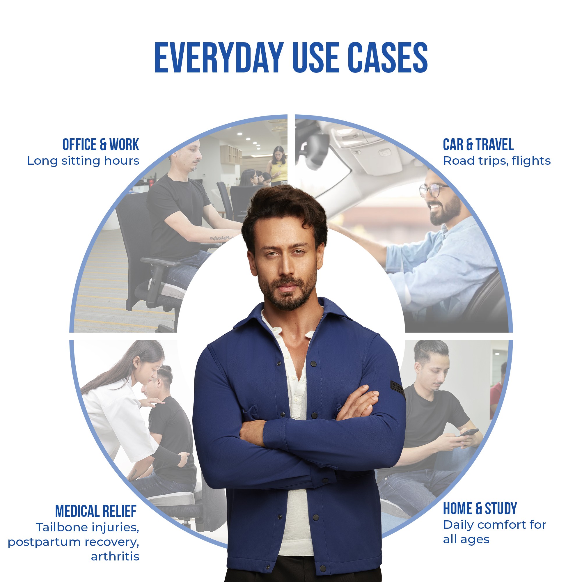 Leeford coccyx seat cushion use for office n home