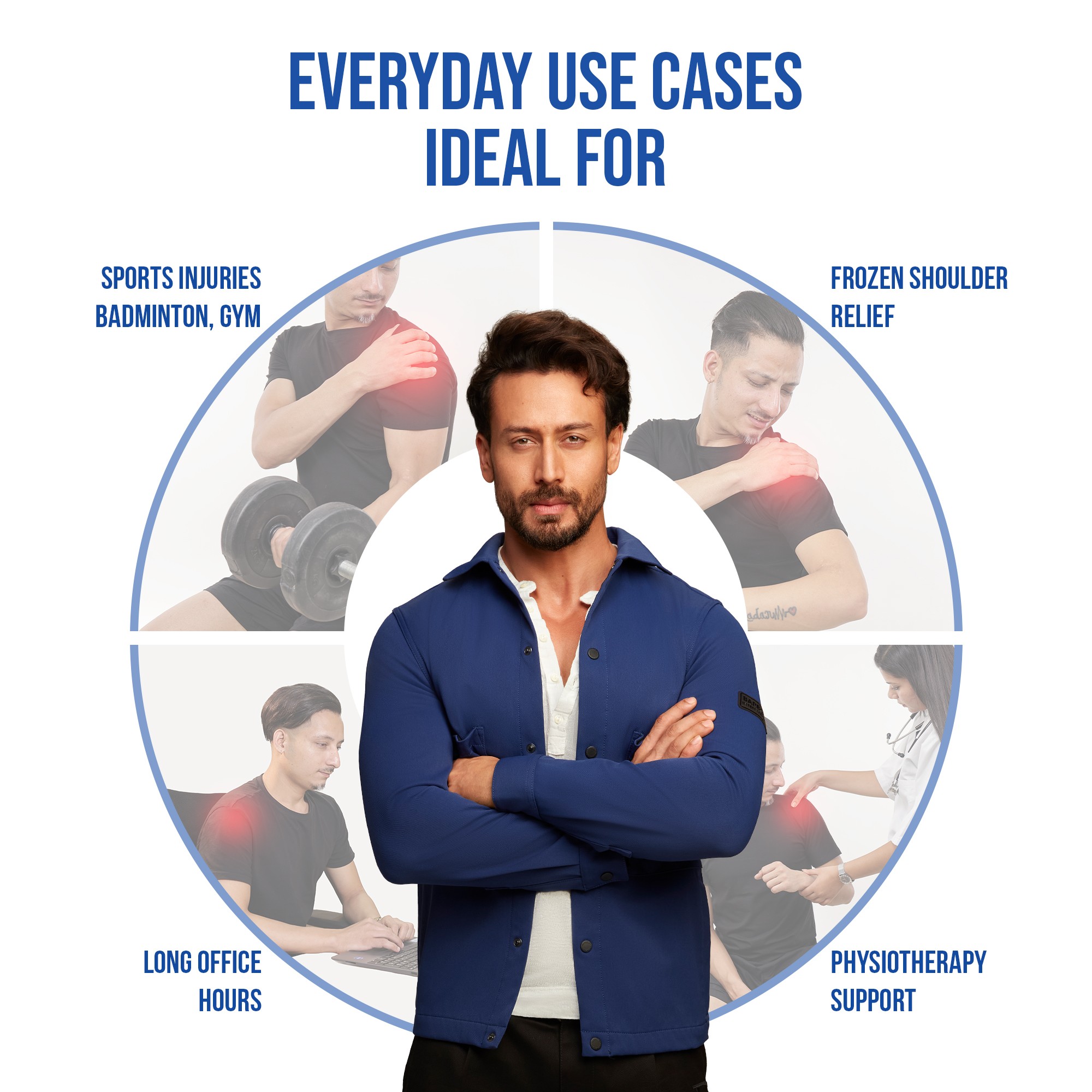 shoulder support belt use for sports injuries frozen shoulder relief n long office hours