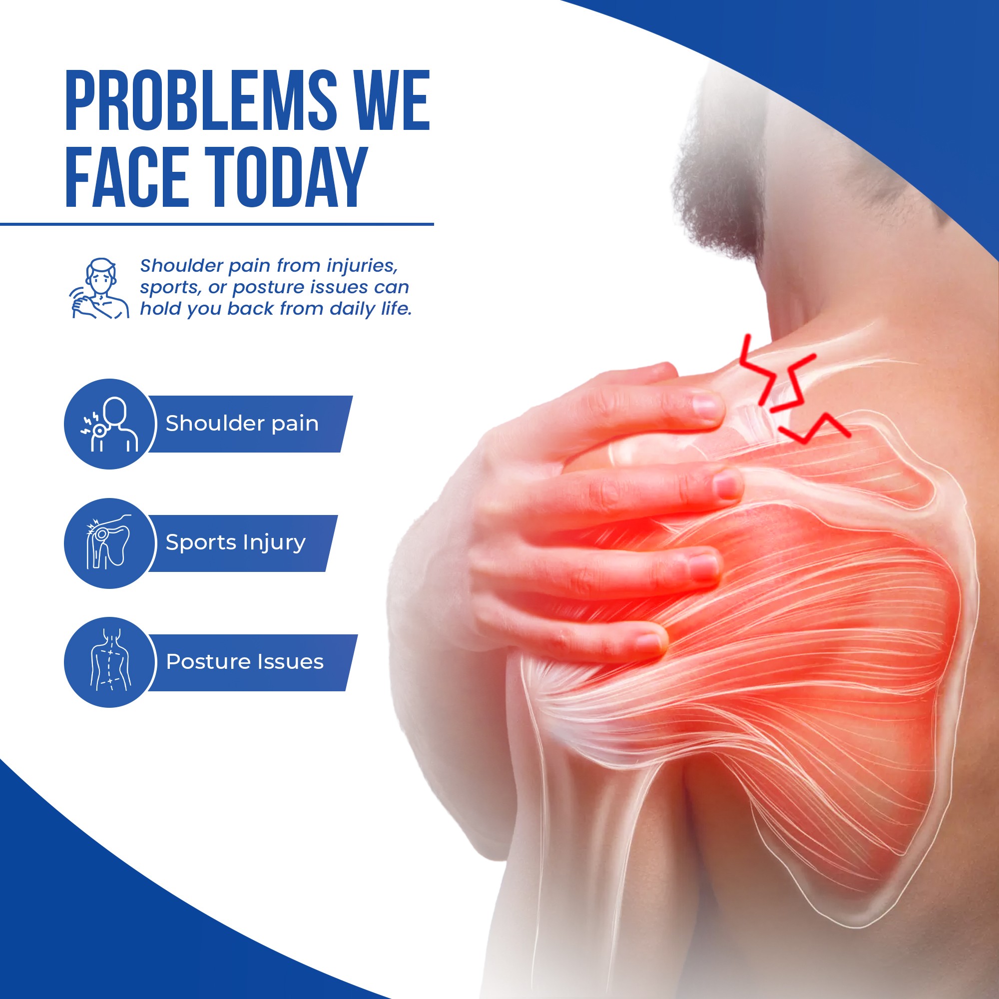 common shoulder problems like shoulder pain n injuries