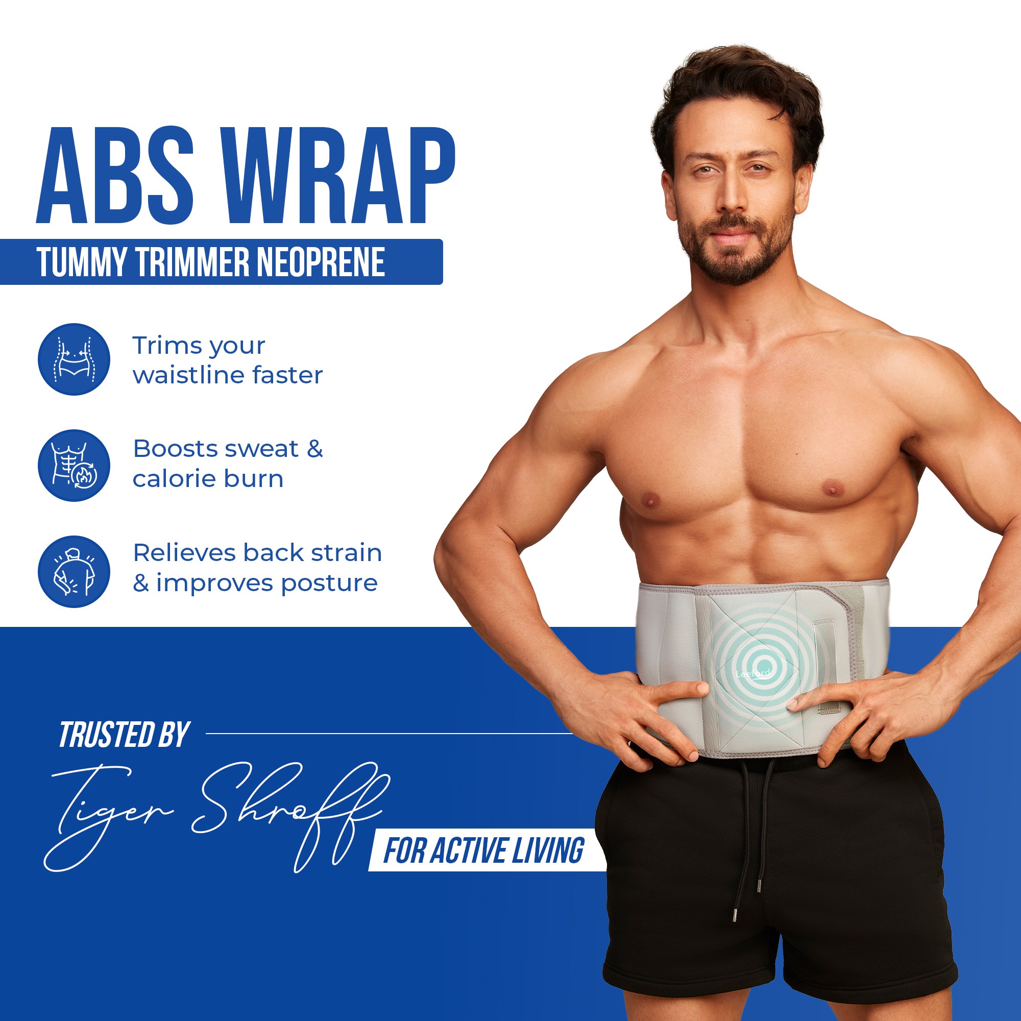 abs wrap belt trims your waistline faster n boost sweat n calorie burn