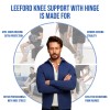 Knee support with hinge is mad for gym workouts office professionals n seniors citizens