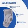Knee support with hinge wash care onstructions hand wash with mild detergent do not bleach or wring