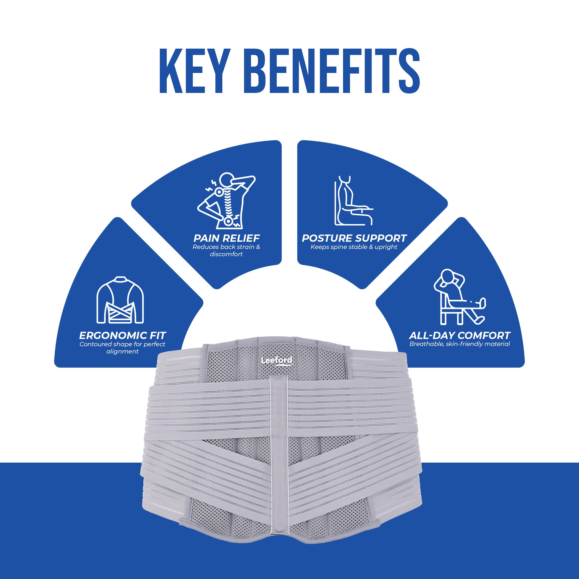 back pain belt with ergonomic fit pain relief posture support n all day comfort