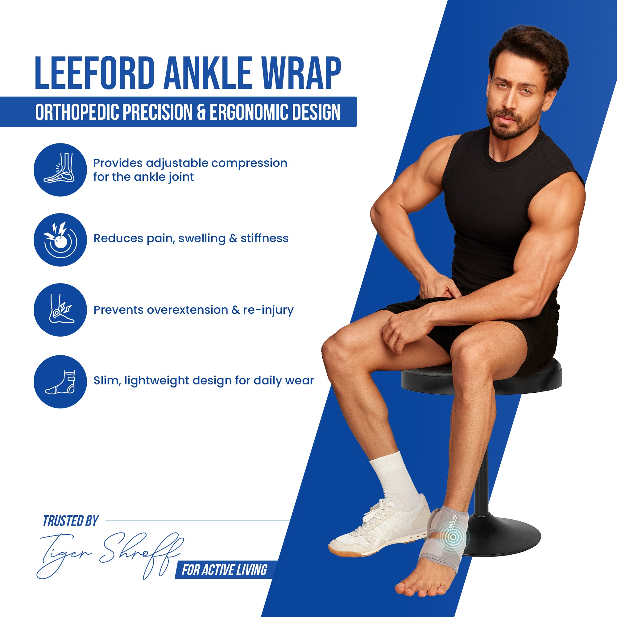 ankle wrap provides adjustable compression to ankles n reduce pain swelling n strain
