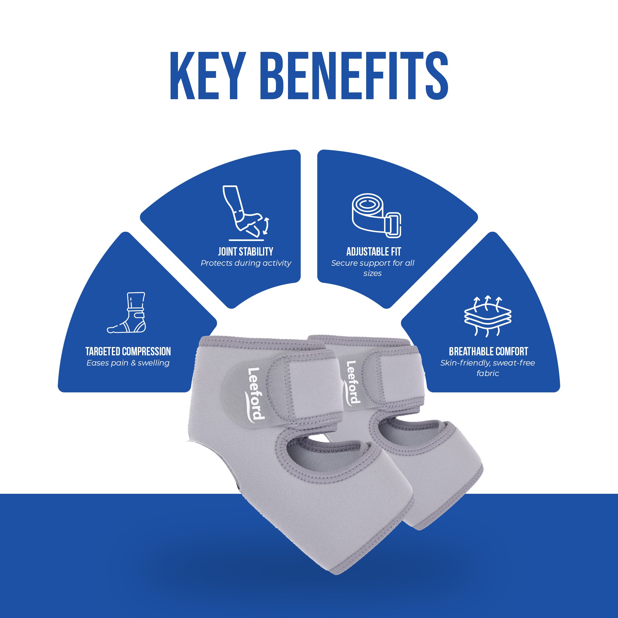 ankle wrap provides targeted compression joint stability n adjustable fit