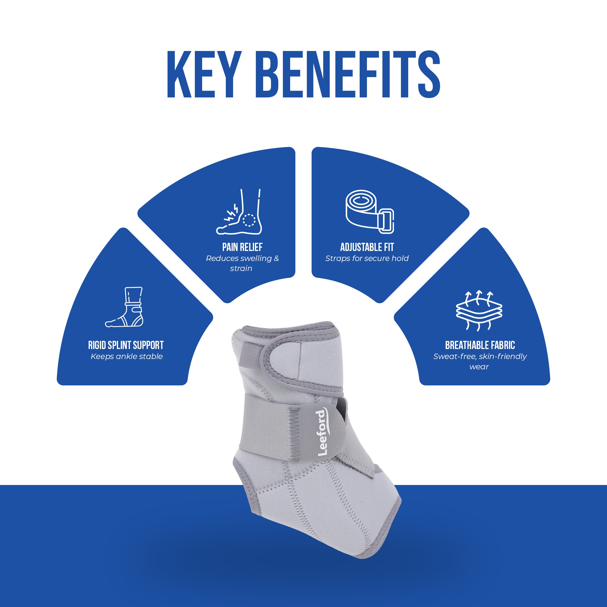 ankle brace provide rigid splint support pain relief adjustable support