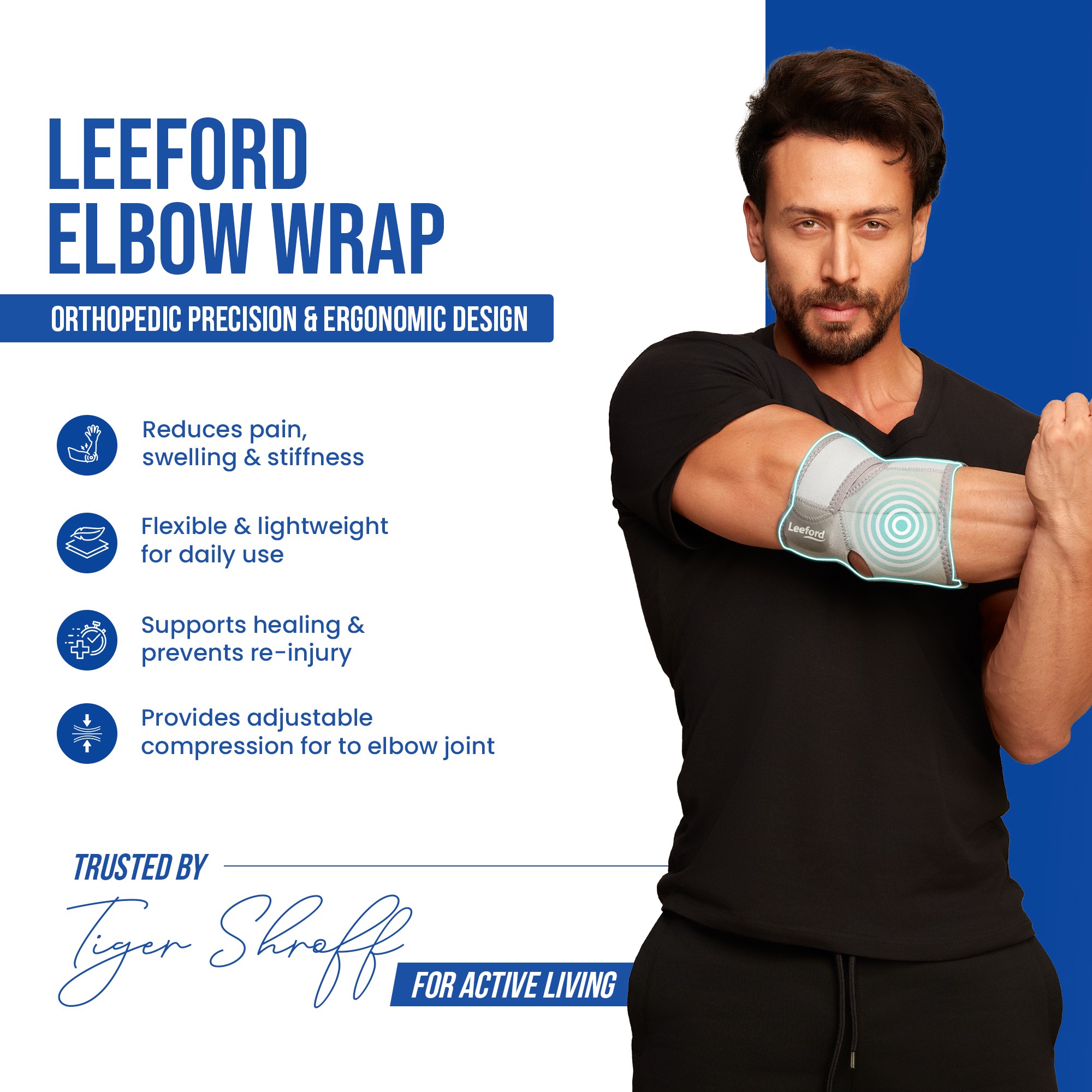 elbow brace reduce pain swelling stiffness support healing n injury recovery