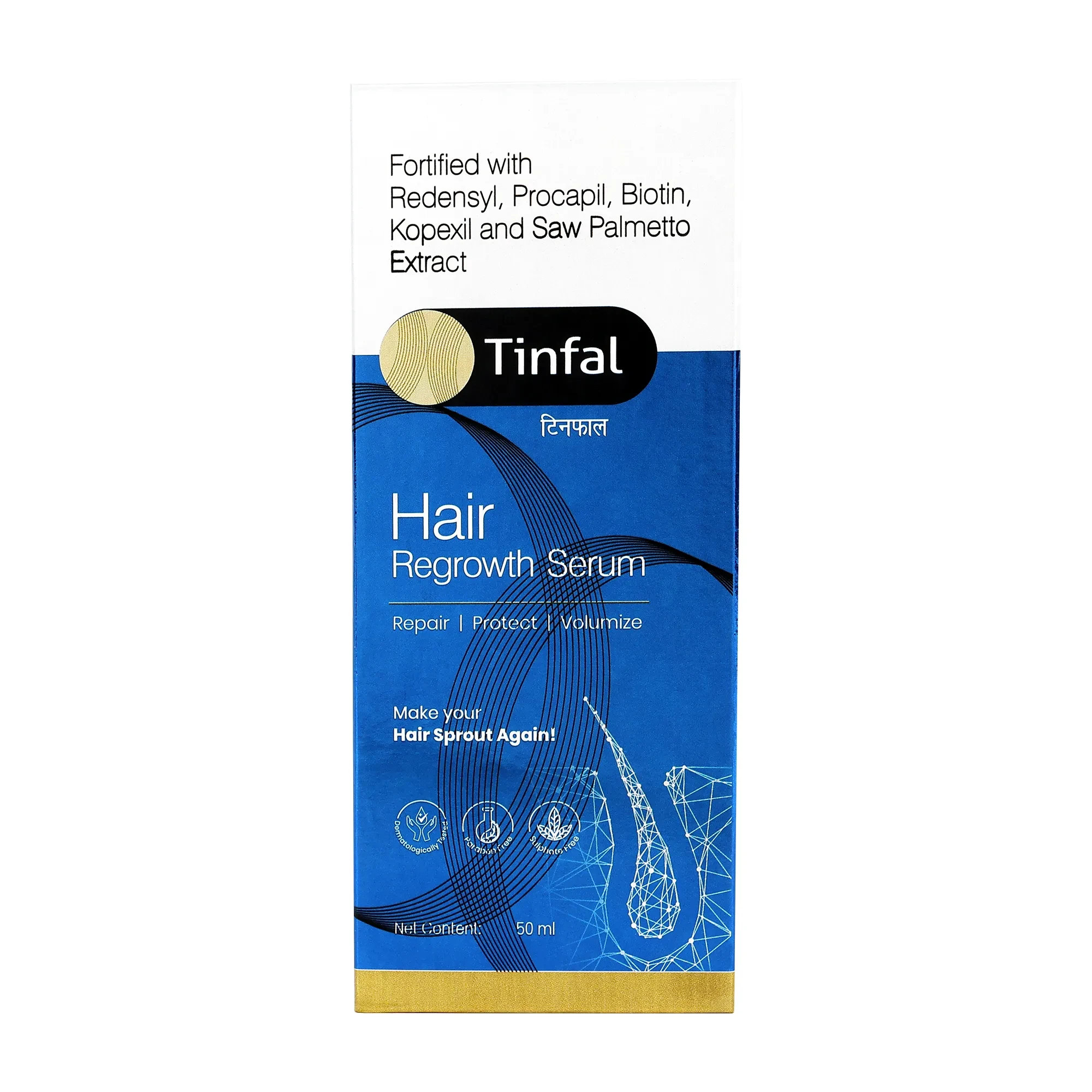 Tinfal Hair Regrowth Serum | 50ml | DHT Blockers to help Repair, Protect & Volumize Hair