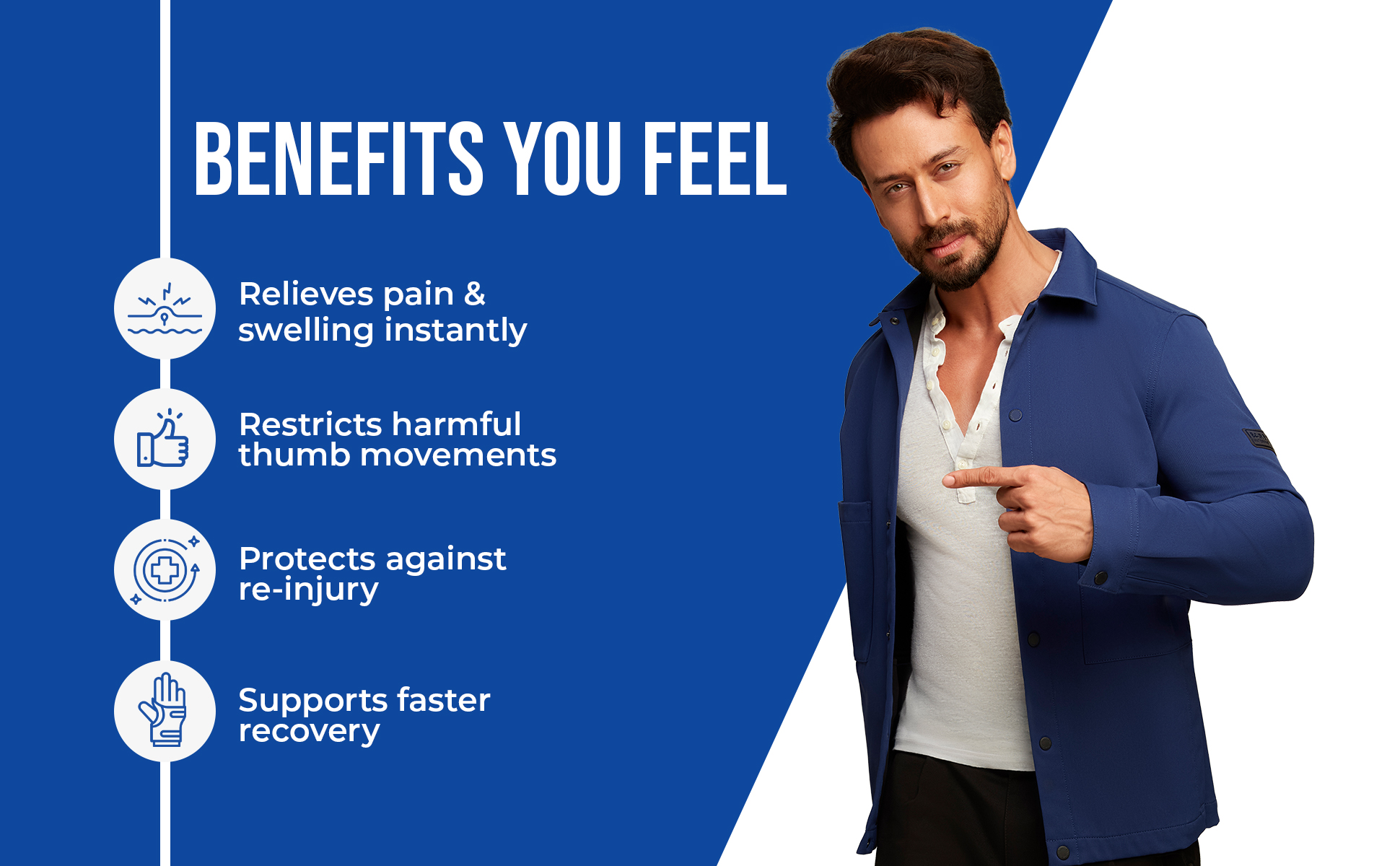 thumb spica splint removes pain n swelling protects against thumb injuries