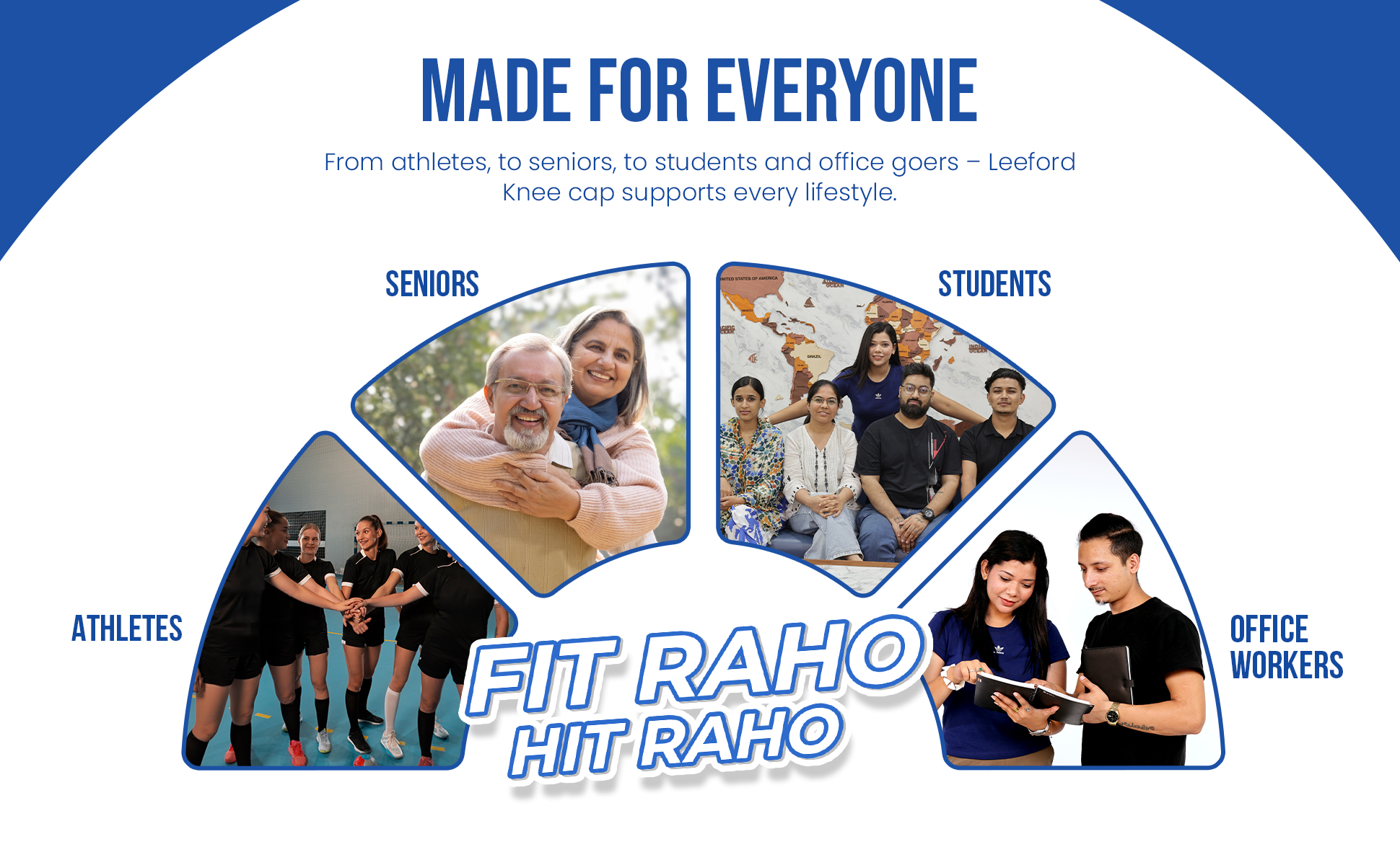 leeford knee cap is made for seniors students athletes n office workers