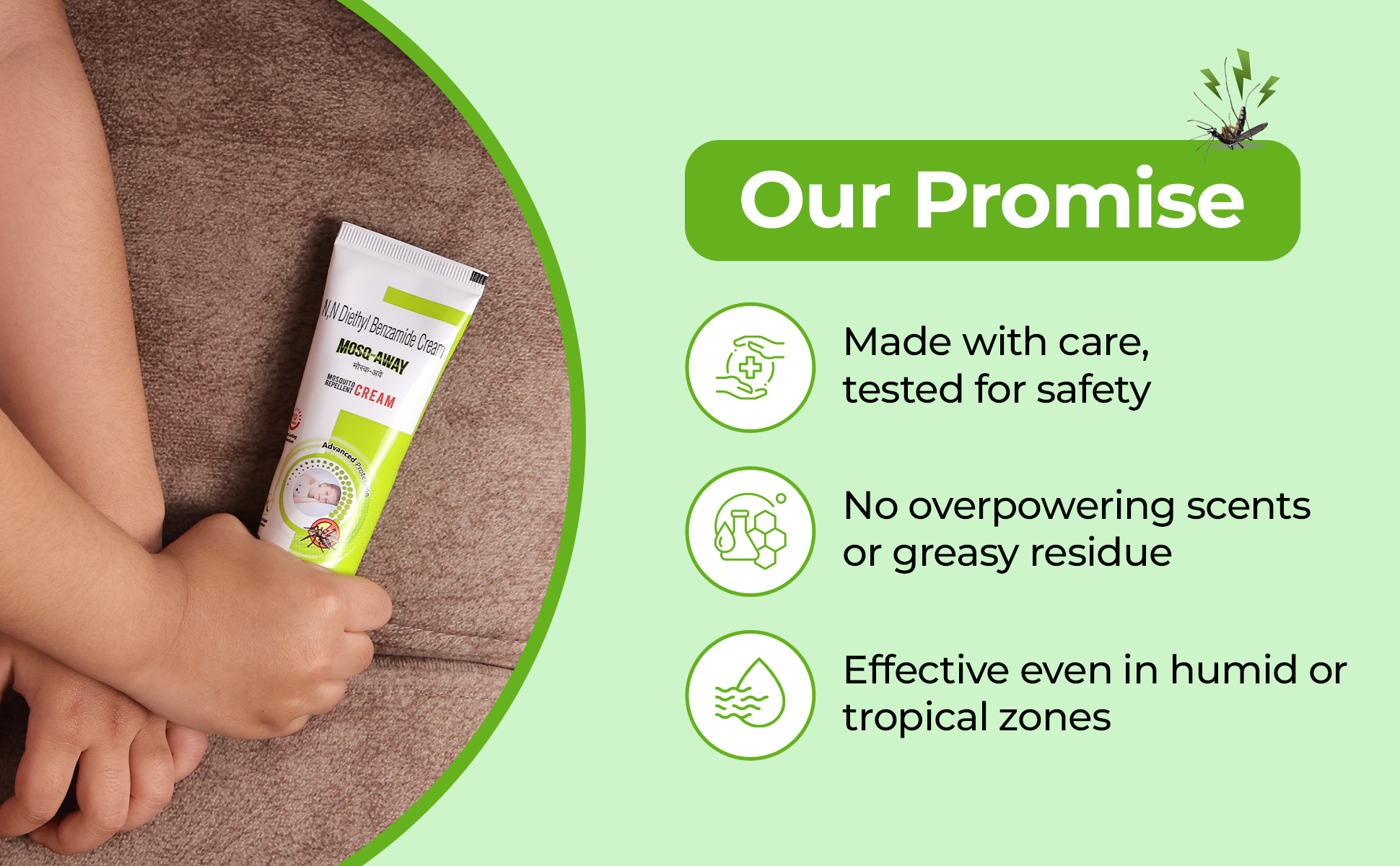 Mosq Away Mosquito Repellent Cream safe and effective tested