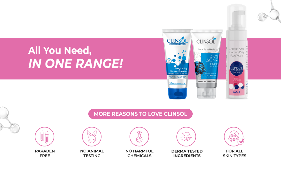 Clinsol plus ati acne soap is paraban and chemicals free and derma tested