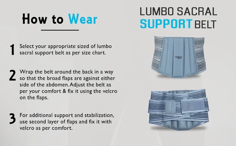 lumbo sacral belt how to wear guide