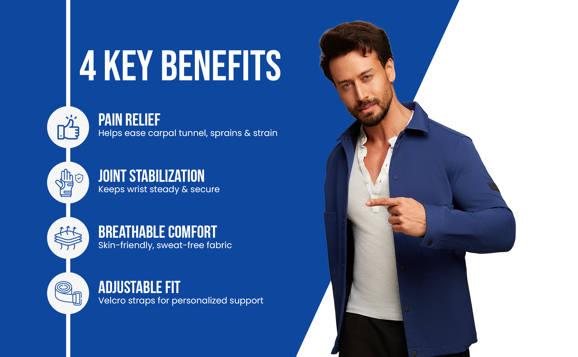 thumb wrist brace provides joints stabilisation breathable fabric