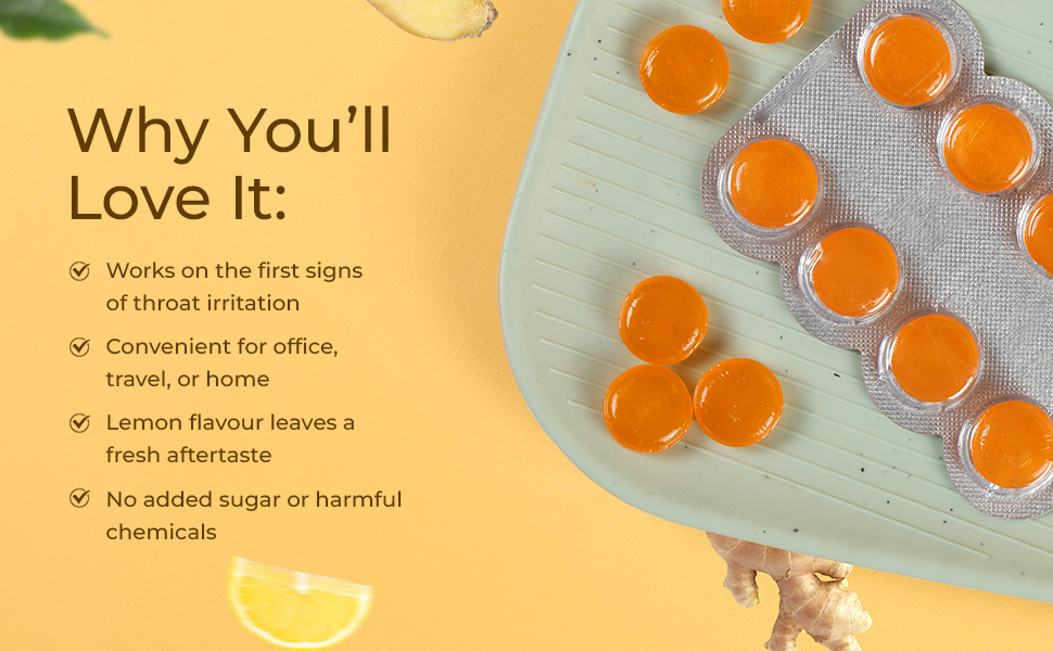 Leekuf lozenges with ginger and lemon main benefits