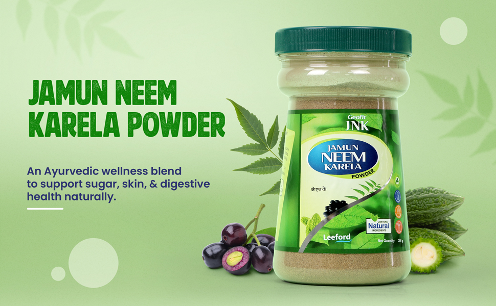 Geofit Jamun Neem Karela Powder ayurvedic wellness