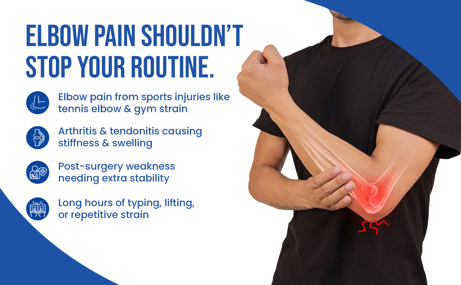 elbow pain from sports injuries arthritis tendonitis n long hours of tyoing lifting
