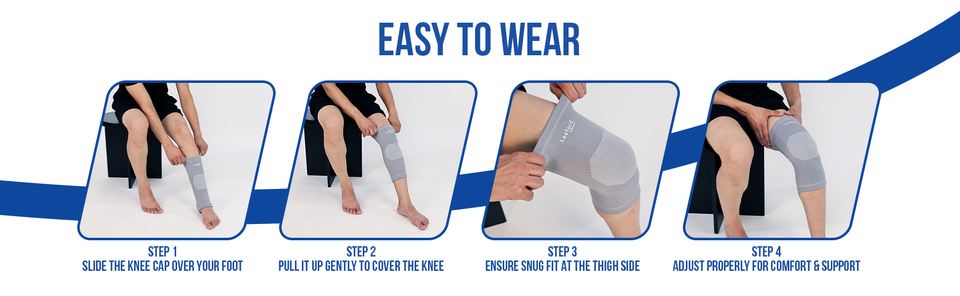 leeford knee cap step by step how to wear guide