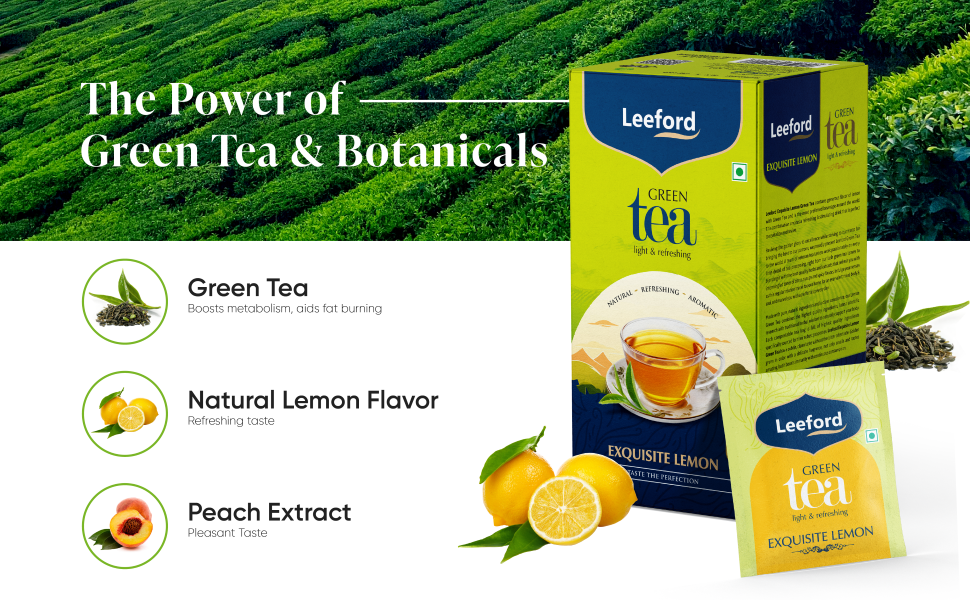 Leeford Lemon Green Tea for Weight Loss ingredients