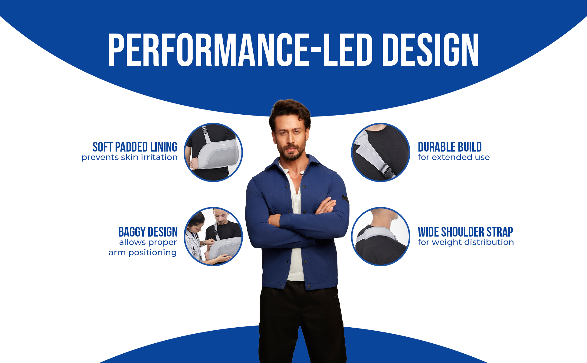 arm sling pouch is soft n padded lining baggy design with adjustable strap