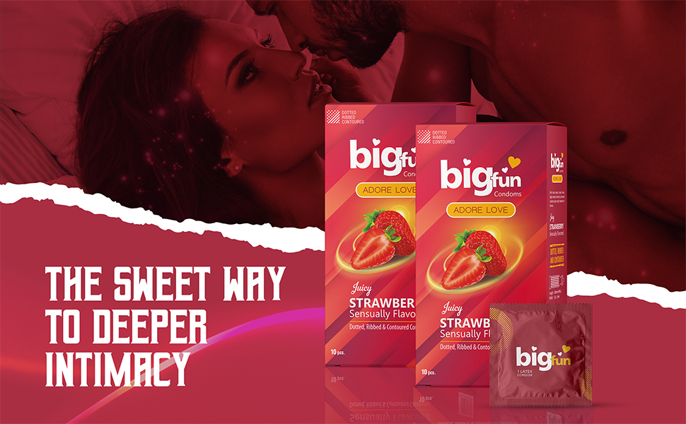 Bigfun Strawberry Flavoured Condom