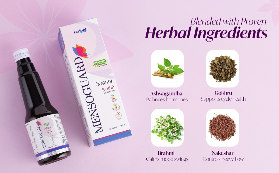 Mensoguard Syrup with herbal ingredients