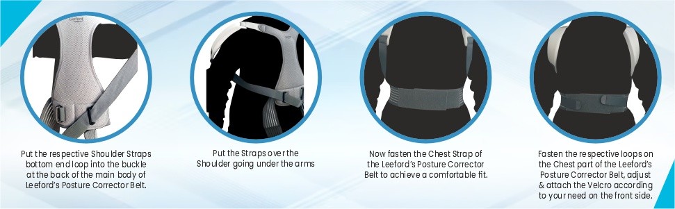 Leeford Posture Corrector Belt how to wear guide