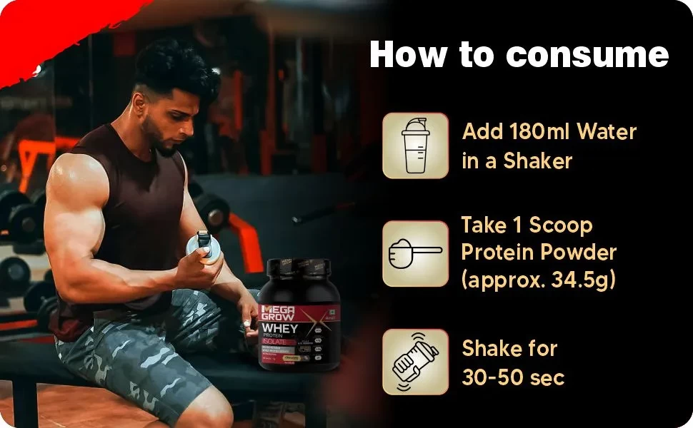 Megagrow whey protein powder how to consume