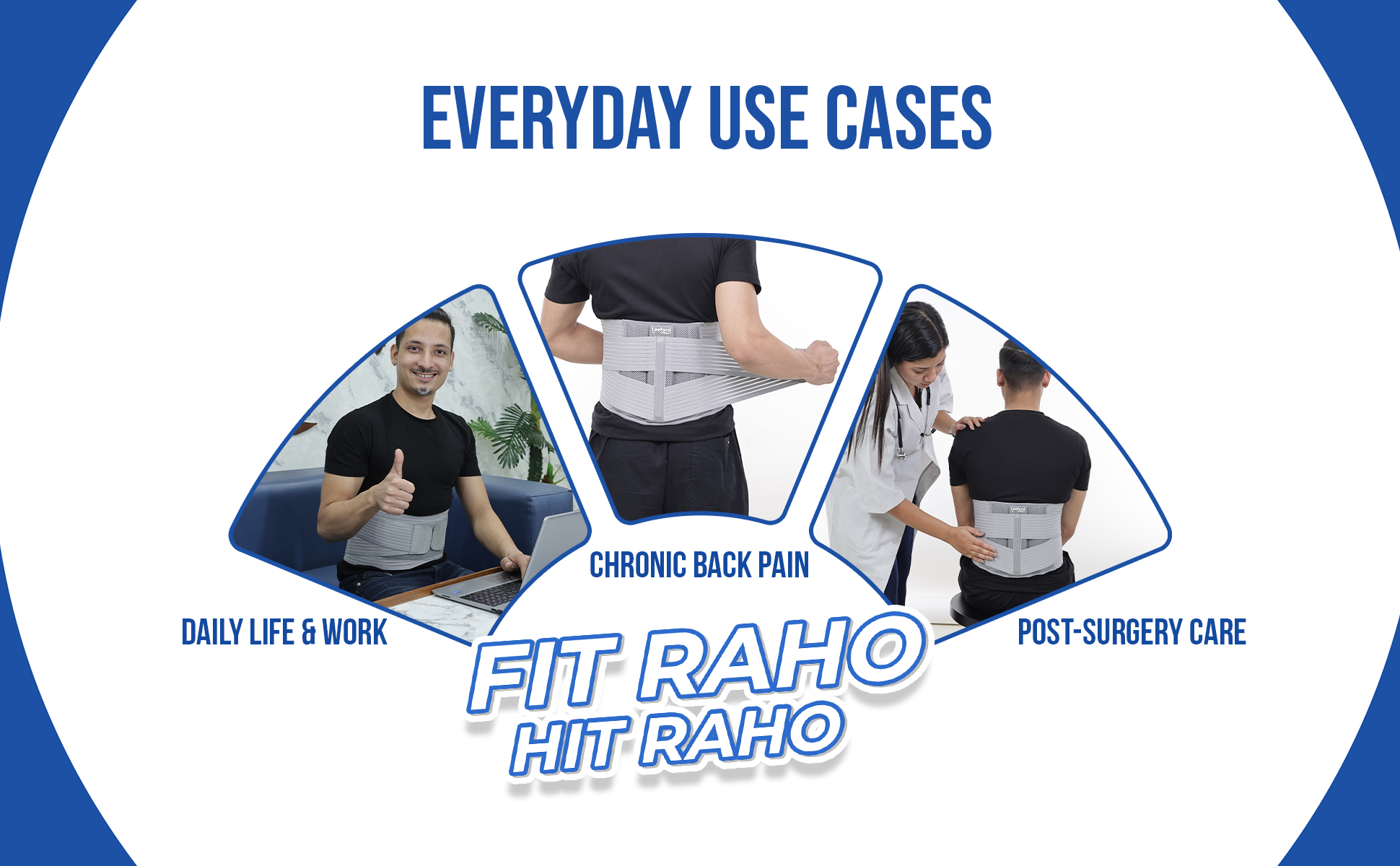 lumbo sacral belt can use for daily life n work chronic back pain n post surgery or injury recovery