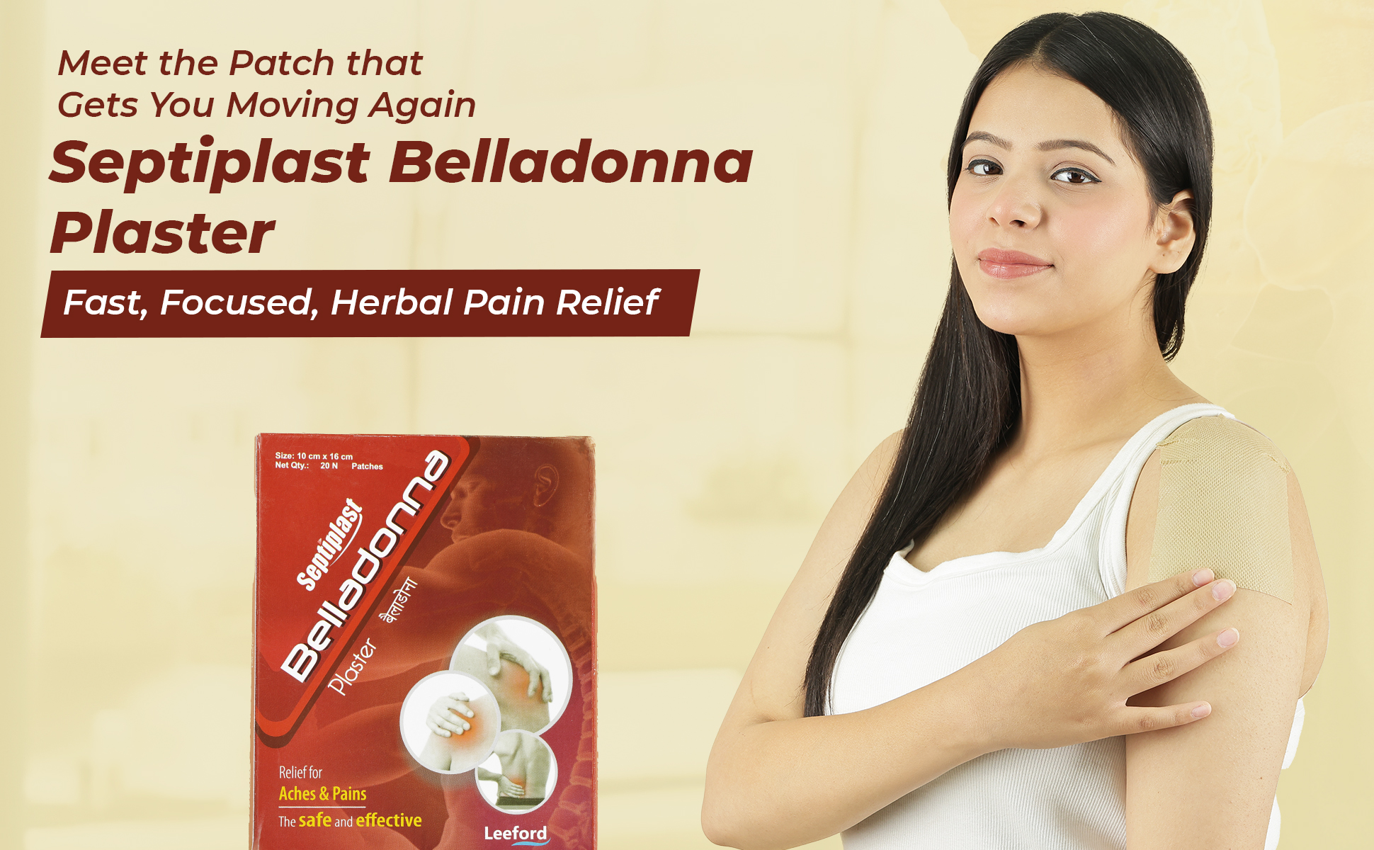 Septiplast belladonna plaster fast focused and herbal pain relief
