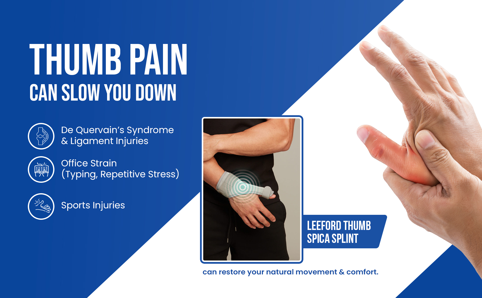 thumb pain reason in daily routine like typing n sports injuries