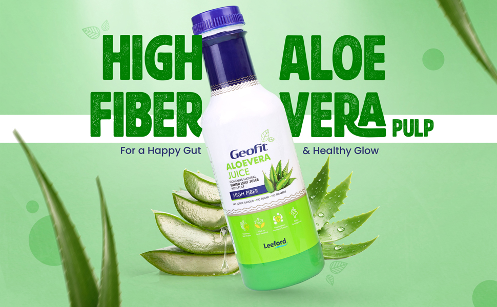 Geofit Aloe Vera Juice with high fiber aloe vera pulp