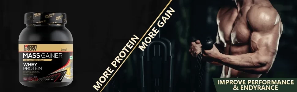 Megagrow mass gainer banana flavor more protein