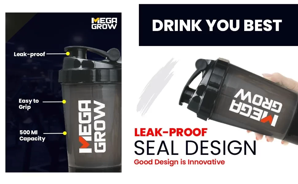 megagrow shaker leak proof design