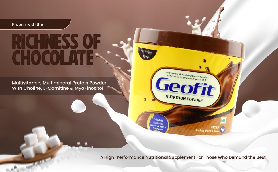 Geofit Protein Powder richness of Chocolate