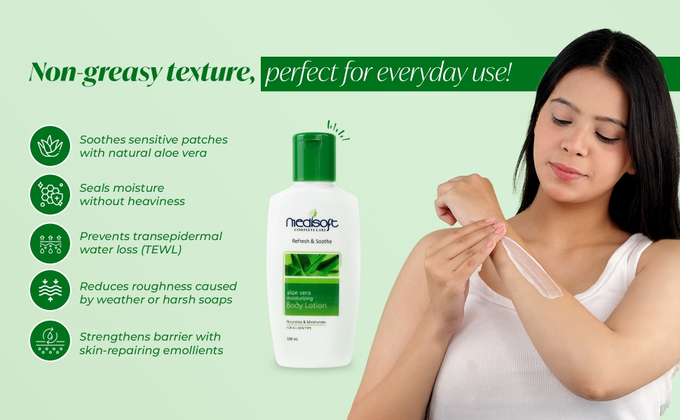 Medisoft aloevera moisturizing lotion multiple benefits