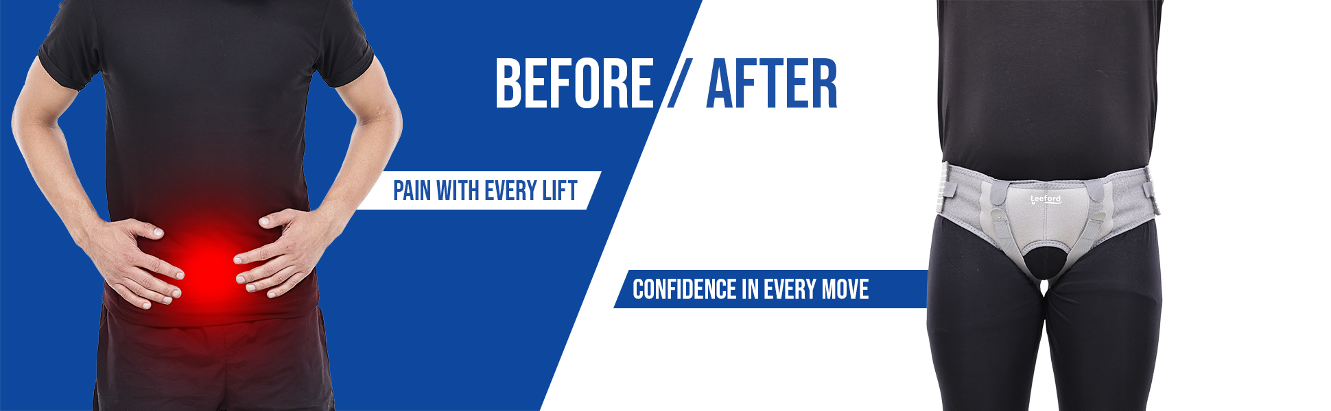 hernia belt before and after use comparison