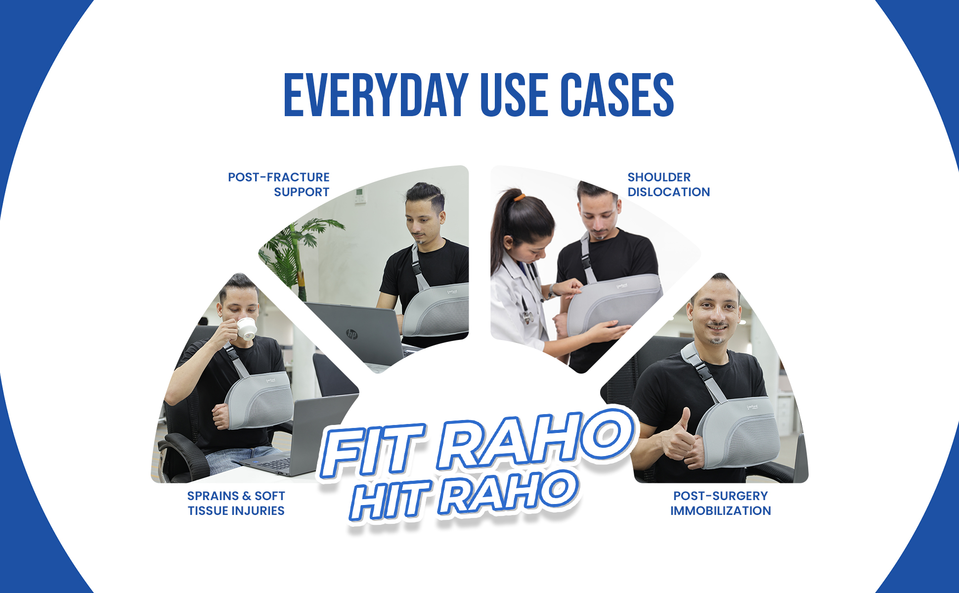 arm sling pouch use for post fracture injury surgery recovery