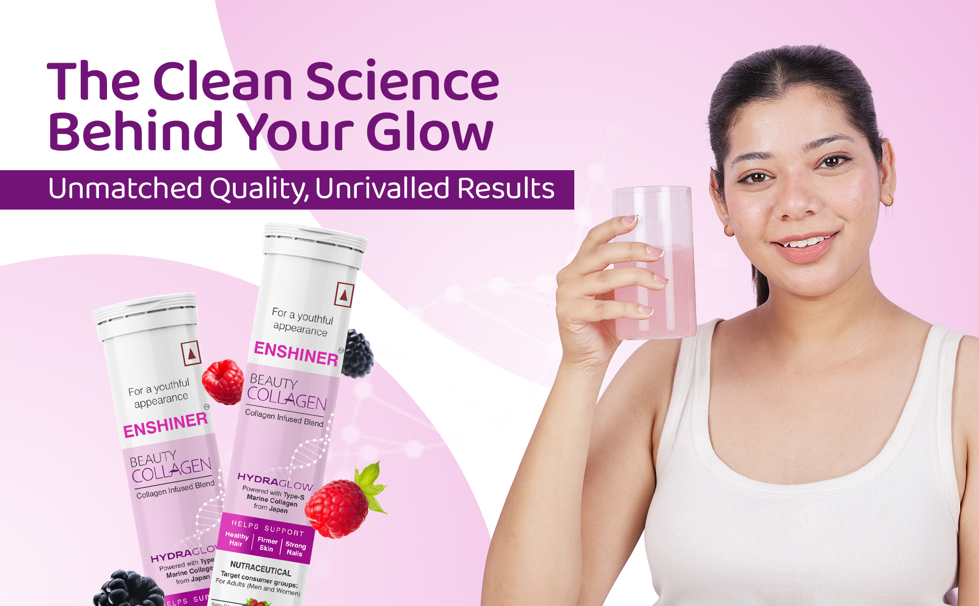 Enshiner marine collagen effervescent tablets the clean science