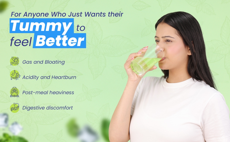 Dynacid pudina sachet with key benefits